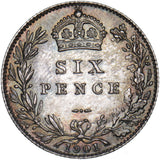 1901 Sixpence - Victoria British Silver Coin - Very Nice