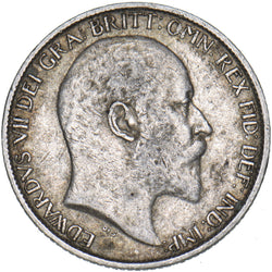 1902 Sixpence - Edward VII British Silver Coin - Nice
