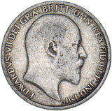 1904 Sixpence - Edward VII British Silver Coin