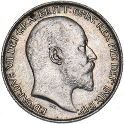 1910 Sixpence - Edward VII British Silver Coin - Very Nice