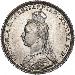 1888 Groat (Fourpence) - Victoria British Silver Coin - Superb