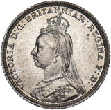 1888 Groat (Fourpence) - Victoria British Silver Coin - Superb