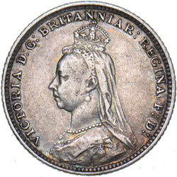 1888 Groat (Fourpence) - Victoria British Silver Coin - Nice