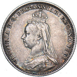 1888 Groat (Fourpence) - Victoria British Silver Coin - Nice