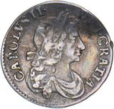 1680 Threepence (Buckled) - Charles II British Silver Coin