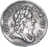 1727 Threepence - George I British Silver Coin - Nice