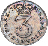 1737 Threepence - George II British Silver Coin - Very Nice