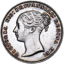 1859 Threepence - Victoria British Silver Coin - Very Nice