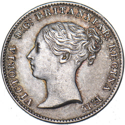 1863 Threepence - Victoria British Silver Coin - Very Nice