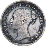 1873 Threepence - Victoria British Silver Coin - Nice
