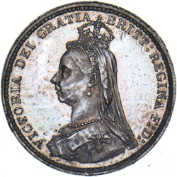1887 Threepence (Proof-like) - Victoria British Silver Coin - Superb