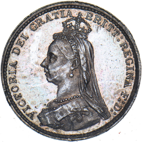 1887 Threepence (Proof-like) - Victoria British Silver Coin - Superb