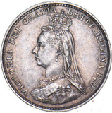 1887 Threepence - Victoria British Silver Coin - Very Nice