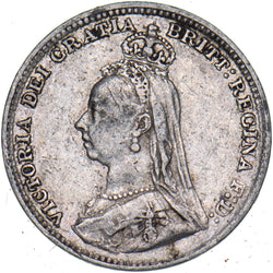 1891 Threepence - Victoria British Silver Coin - Nice