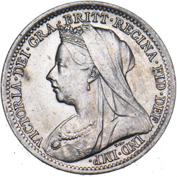 1900 Threepence - Victoria British Silver Coin - Very Nice