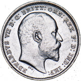 1902 Threepence - Edward VII British Silver Coin - Very Nice