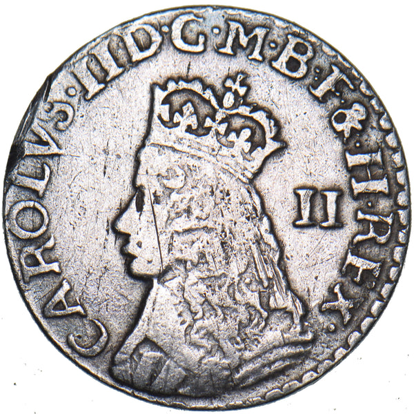 1660’s Undated  Maundy Twopence - Charles II British Silver Coin - Nice
