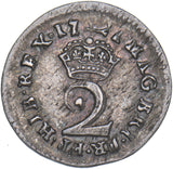 1721 Maundy Twopence - George I British Silver Coin - Very Nice