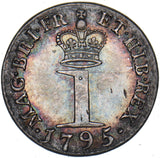 1795 Maundy Penny - George III British Silver Coin - Very Nice