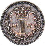 1855 Maundy Penny - Victoria British Silver Coin - Very Nice