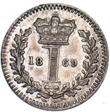1869 Maundy Penny - Victoria British Silver Coin - Very Nice
