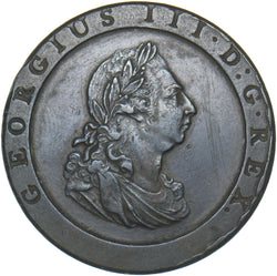 1797 Penny - George III British Copper Coin - Nice