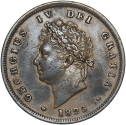 1825 Penny - George IV British Copper Coin - Nice