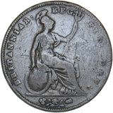 1843 Penny - Victoria British Copper Coin
