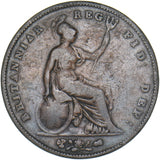 1844 Penny - Victoria British Copper Coin