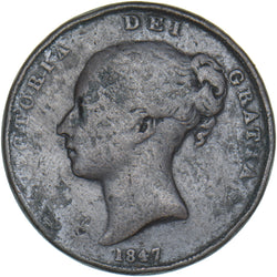 1847 Penny - Victoria British Copper Coin