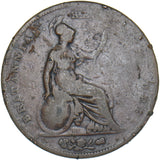 1849 Penny - Victoria British Copper Coin