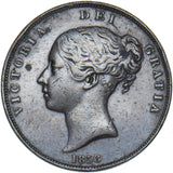 1856 Penny (PT) - Victoria British Copper Coin - Nice