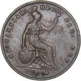 1858 Penny - Victoria British Copper Coin