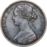 1862 Penny - Victoria British Bronze Coin - Nice