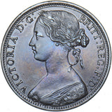 1864 Penny (Upper Serif) - Victoria British Bronze Coin - Very Nice