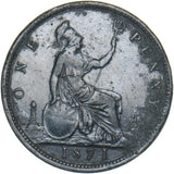 1871 Penny - Victoria British Bronze Coin