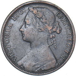 1876 H Penny - Victoria British Bronze Coin