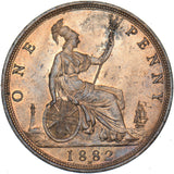 1882 H Penny - Victoria British Bronze Coin - Superb
