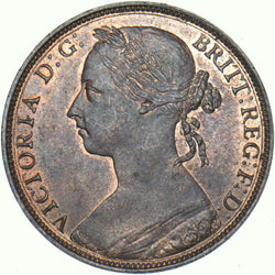 1885 Penny - Victoria British Bronze Coin - Very Nice