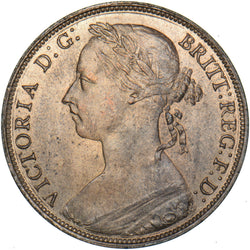 1886 Penny - Victoria British Bronze Coin - Superb
