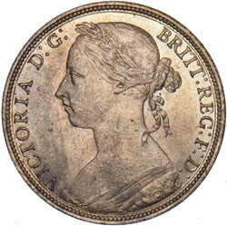 1886 Penny - Victoria British Bronze Coin - Superb