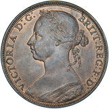 1890 Penny - Victoria British Bronze Coin - Superb