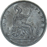 1892 Penny - Victoria British Bronze Coin - Nice