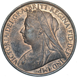 1895 Penny - Victoria British Bronze Coin - Very Nice