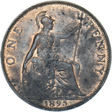 1895 Penny - Victoria British Bronze Coin - Very Nice