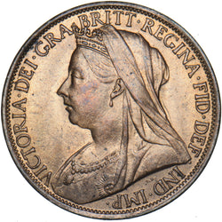 1895 Penny - Victoria British Bronze Coin - Superb