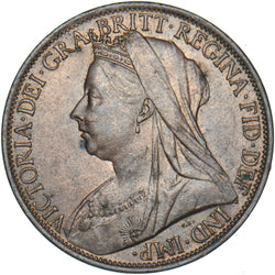 1899 Penny - Victoria British Bronze Coin - Very Nice