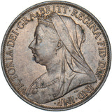 1899 Penny - Victoria British Bronze Coin - Very Nice