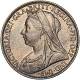 1899 Penny - Victoria British Bronze Coin - Very Nice