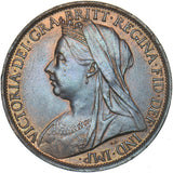 1901 Penny - Victoria British Bronze Coin - Very Nice